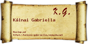 Kálnai Gabriella névjegykártya