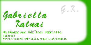 gabriella kalnai business card